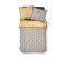 Parure De Lit 2 Personnes 240 X 260 Cm Coton Imprime Jaune Ethnique Desert Chik Chalbi