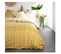 Parure De Lit 2 Personnes Imprimé Rayure Sunshine En Coton - Jaune - 220x240 Cm