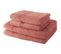 Lot De 2 Serviettes De Bain 50x100 Cm + 2 Draps De Bain 70x130 Cm Terracotta 100% Coton