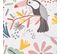 Parure De Lit Imprimé Happy Toucan En Coton - Blanc - 140x200 Cm