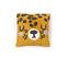 Coussin Déhoussable Tufté Funny Leopard En Coton - Marron - 40x40 Cm