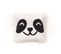 Coussin Déhoussable Tufté Funny Panda En Coton - Blanc - 40x40 Cm