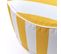 Pouf Gonflable Summer Stripes En Polyester - Jaune - 50x25 Cm