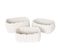 Lot De 3 Paniers Indies En Coton - Blanc