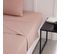 Drap Plat Pour Lit 2 Personnes Uni Essential En Coton - Rose - 240 X 300 Cm