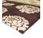 Tapis Motifs Fleurs Chocolat Vert 160x230 - Nature