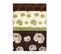 Tapis Motifs Fleurs Chocolat Vert 160x230 - Nature