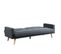 Canapé Droit Convertible Luxi 3 Places - Tissu Gris Anthracite - Scandinave - L 205 X P 80 Cm