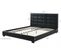 Lit Amsterdam  Simili Noir  140x190 Sommier Inclus