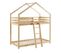 Lit Cabane Superposé Tiny  Pin Naturel  90x190 Sommier Inclus