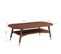 Table Basse Marcello  Placage Noyer  Double Plateau 120cm