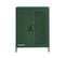 Nino - Buffet Haut 2 Portes En Métal Pantone H100cm - Couleur - Vert