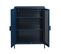 Nino - Buffet Haut 2 Portes En Métal Pantone H100cm - Couleur - Bleu Nuit