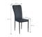 Lot De 4 Chaises Poppy Velours Gris Anthracite Pieds Métal Noir