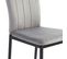 Lot De 6 Chaises Poppy Velours Gris Pieds Métal Noir