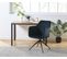 Fauteuil De Table Pivotant Dalston Velours Noir