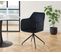 Fauteuil De Table Pivotant Dalston Velours Noir