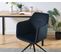 Fauteuil De Table Pivotant Dalston Velours Noir