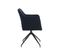 Fauteuil De Table Pivotant Dalston Velours Noir