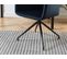 Fauteuil De Table Pivotant Dalston Velours Noir