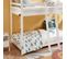 Lit Cabane Superposé Château Des Anges Blanc 90x190 Laïba Kids