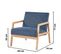 Fauteuil Bonifacio En Tissu Bleu