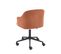 Fauteuil De Bureau Barnabe En Velours Côtelé Terracotta