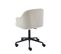 Fauteuil De Bureau Barnabe En Velours Côtelé Beige