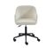 Fauteuil De Bureau Barnabe En Velours Côtelé Beige