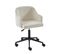 Fauteuil De Bureau Barnabe En Velours Côtelé Beige