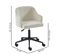 Fauteuil De Bureau Barnabe En Velours Côtelé Beige