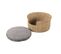 Panier Rond Eos Pour Chien Et Chat En Jonc De Mer Coussin Gris