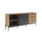 Buffet Geoma Effet Chêne Foncé Et Gris 180cm