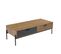 Table Basse Geoma Effet Chêne Foncé Et Gris 115cm