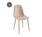 Lot De 4 Chaises Lena Velours Beige Sable Pieds Métal