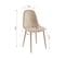 Lot De 4 Chaises Lena Velours Beige Sable Pieds Métal