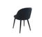 Lot De 2 Chaises Macaron Velours Noir Pieds Métal Noir