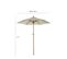 Parasol Droit Reva En Bambou Contreplaqué Et Tissu Beige Clair 208 x 208x237 cm