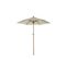 Parasol Droit Reva En Bambou Contreplaqué Et Tissu Beige Clair 208 x 208x237 cm