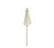 Parasol Droit Reva En Bambou Contreplaqué Et Tissu Beige Clair 208 x 208x237 cm