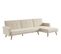 Canapé D'angle Luxi En Velours Côtelé Beige Convertible Style Scandinave