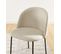 Lot De 2 Chaises Brooklyn Tissu Beige Pieds Métal Noir