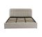 Lit Coffre Andre Velours Beige Sable 180x200 Sommier Inclus