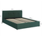 Lit Coffre Seguro Velours Vert Forêt 140x190 Sommier Inclus