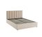 Lit Coffre Marius En Velours Beige 140x190 Cm