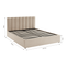 Lit Coffre Marius Tissu Beige 160x200 Sommier Inclus