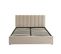 Lit Coffre Marius Tissu Beige 160x200 Sommier Inclus