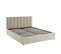 Lit Coffre Marius Tissu Beige 160x200 Sommier Inclus