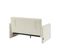 Canapé Droit Jade En Tissu Bouclette Beige Convertible 2 Places