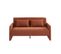 Canapé Droit Jade En Tissu Bouclette Terracotta Convertible 3 Places